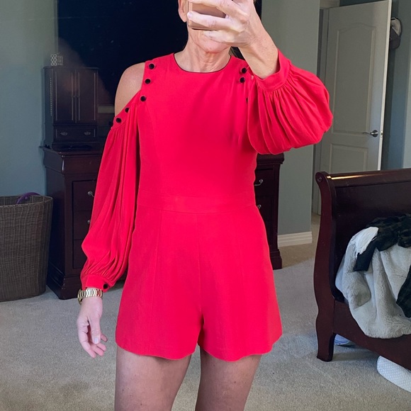 Alexis Kourtney red long sleeve romper - Picture 15 of 15